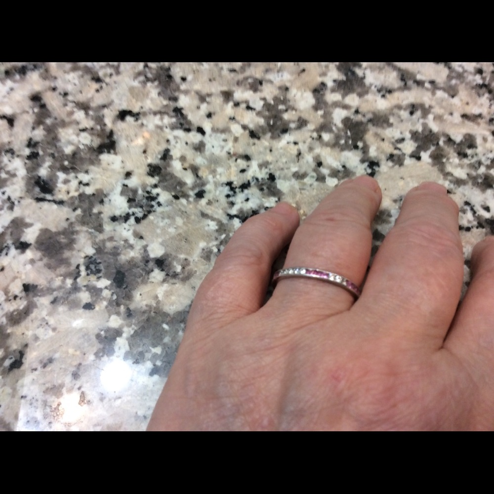 NOT FOR SALE diamond and pink sapphire 1 ctw 14 k white gold